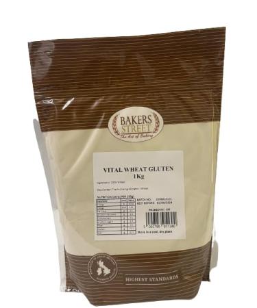 Bakers Street | Vital Wheat Gluten Flour 5X1Kg (5Kg) | Premium Quality | Prefect for Bread & Bakery