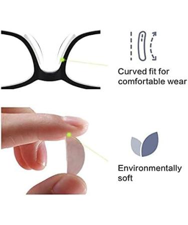 Quesuc Glasses Nose Pads 24 PCS Eyeglass Nose Pads On Soft Silicone Nosepads Nose Pads For Eyeglasses(1.5mm Transparent) - Buy Online on GoSupps.com