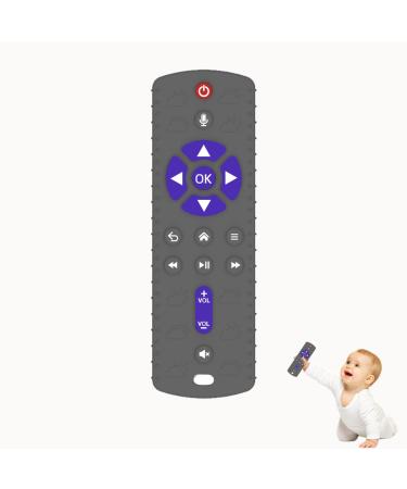 Baby bite toy silicone relief printable TV remote control shape forces chewing toys soft sensory early pedagogical toys for 3-12 months babies (Gery)