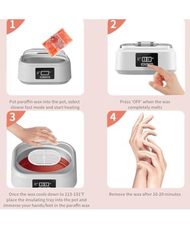 Machine cire de paraffine pour mains et pieds bain de cire chaude de 3000 ml avec 4 cire de paraffine contr le de pr cision de la temp rature Blanc - Buy Online on GoSupps.com