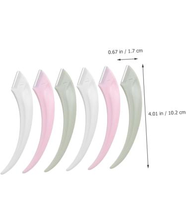 Frcolor 6Pcs Meniscus Hair Edge Brush & Facial Razor Set | Anti-Scratch Eyebrow Trimmer for Women | Stainless Steel Dermaplaning Tool | Miss Cosmetics - Buy Online on GoSupps.com