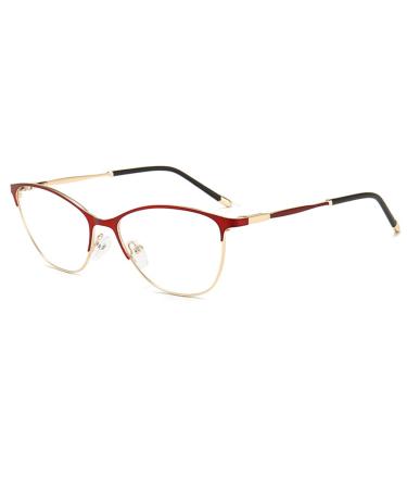 Riccie Intelligent varifocals reading glasses women with multi focus anti -blue metal frame HD Aspherical resin glasses glasses +1.0 to +3.0.01 +2.5 +2.5 01