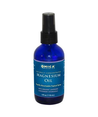 Magnesium Oil Topical Spray with Biodynamic Lavender and Rosemary Hydrosols (4 Oz)