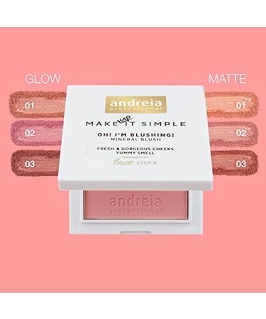  Andreia Andreia Professional Makeup Face OH! I'M BLUSHING! Mineral Blush 01 Glow - Buy Online on GoSupps.com