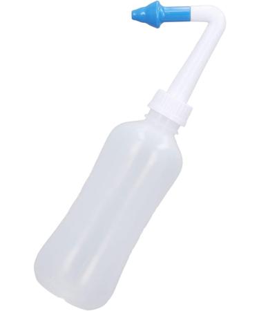 DAUZ Nasal Wash Bottle - Portable 300ml Nose Rinse for Adults | Soothing Stream & Professional Nose Care - Clear ABS Design (Blue - Buy Online on GoSupps.com