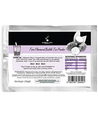 Taro Tea Powder for Bubble Tea 200 Grams - Taro Powder Makes 7 Servings- Premium Taro Milk Tea Ingredients - Gluten Free Lactose Free - Buy Online on GoSupps.com