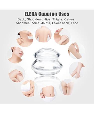 ELERA Silicone Cupping Therapy Set - 7 Professional Chinese Massage Cups for Cellulite Reduction - Buy Online on GoSupps.com