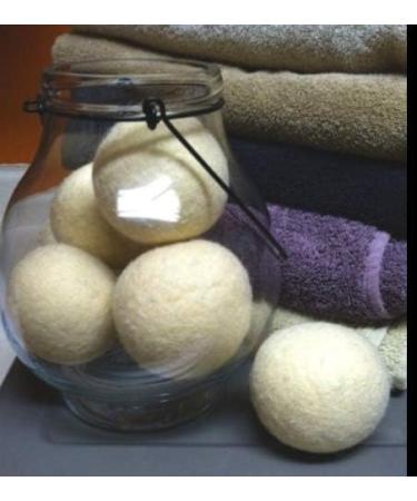 Set of 4 Handmade Wool Dryer Balls - Natural & Unscented - Made in USA - Buy Online on GoSupps.com