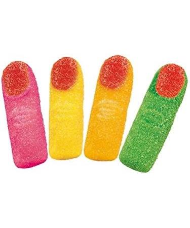  Vidal Vidal Assorted Treats Pica Fingers Rubber Candy with Raspberry Flavour and Pica Trim Pink Yellow Orange and Green Colours 1kg Bag - Buy Online on GoSupps.com
