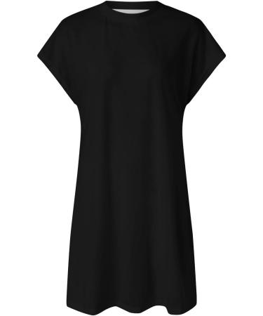 Women's Casual Loose Short Sleeve Dress Split Maxi Summer Beach Dress with Pockets 02 Medium - Buy Online on GoSupps.com