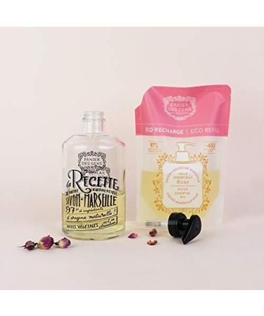 Panier des Sens Rose Liquid Hand Soap Refills - 2x 16.9floz/500ml | Made in France 97% Natural Marseille Soap - Buy Online on GoSupps.com