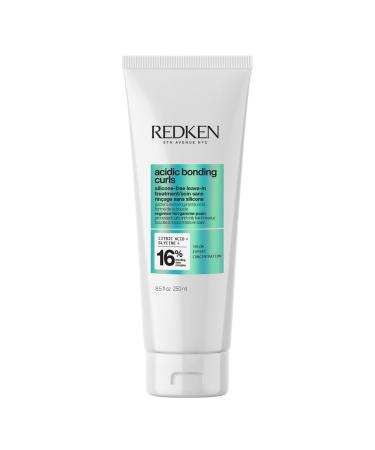 REDKEN Thermo-Protective Leave-In Treatment Protects & Enhances Curls Formula with Citric Acid Urea & Glycine Damaged Curly to Frizzy Hair Acidic Bonding Curls 250ml