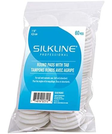 SILKLINE PROFESSIONAL Disposable Cosmetic and Nail Round Pads With Tab On The Backside for EASY-gripping 60 Count - Buy Online on GoSupps.com