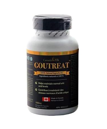 Canada Elk Goutreat - Canada's #1 Uric Acid Cleanser Relieve the Pain and Inflammation Associated with Gout and Arthritis 12 Natural Proven Ingredients 90 Veggie Capsules 90 count (Pack of 1)