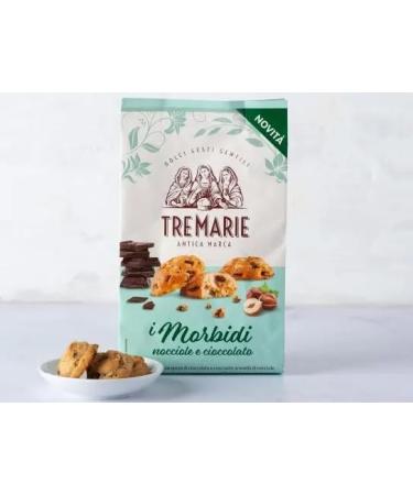  Italian Gourmet E.R. Tre Marie Biscotti i Morbidi Nocciole e Cioccolato Set of 6 Biscuits with Chocolate Drops and Crunchy Hazelnut Grains 300 g + Gourmet Polpa di Pomodoro Italian Box 400 g - Buy Online on GoSupps.com