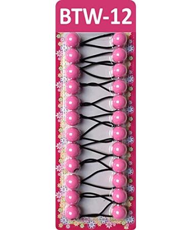 Tara Girls Twinbead Multi Cute Design Ponytail Elastics Selection Medium size (BTW-12)