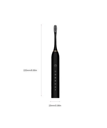 Buy Electric Sound Toothbrush for Kids & Adults - Ultra Sonic Oral Care with Soft Bristles (Black) | International Shipping - Buy Online on GoSupps.com