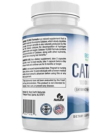 Catalase 10,000 Enzyme Supplement with Biotin, Saw Palmetto - Powerful Formula for Hair Health - Buy Online on GoSupps.com