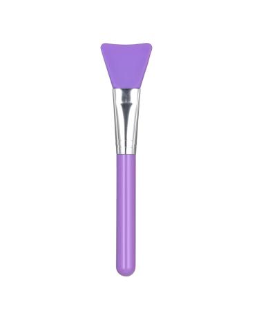 shlutesoy Facial Masque Brush Non-Pungent DIY Lightweight Fan Shape Silicone Facial Face Masque Brush for Home Use Purple