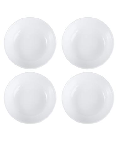 OUNONA 4pcs Dipping Sauce Dish Mini Dipping Plates Food Serving Plates Mini Seasoning Dishes Dip Bowls Wasabi Dish Mustard Bowl Ceramic Dipping Bowls Small Bowl Dessert White re-usable