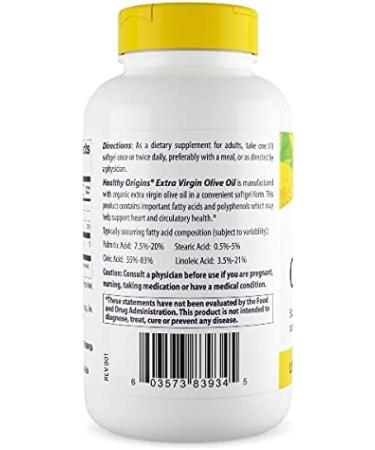 Healthy Origins Extra Virgin Olive Oil Softgels - 120 Count - Buy Online on GoSupps.com
