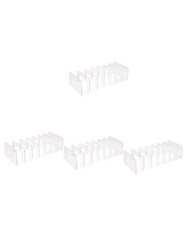 FOMIYES 4pcs Eye Shadow Storage Box Makeup Storage Case Vanity Organizers and Storage Transparent Case Grid