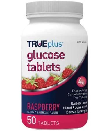 TRUEplus Raspberry Glucose Tablets - 50ct Pack of 1 - Buy Online on GoSupps.com