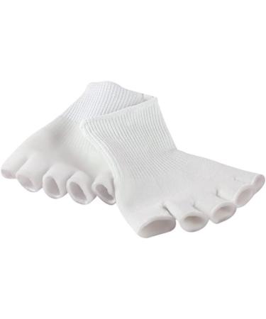 minkissy 3 Pairs Thumb Bunion Corrector Moisturizing Gel Socks Open Toe Gel Socks Men Gel Toe Socks for Cracked Feet Open Toe Socks Gel Feet Sock Nursing Supplies White Heel - Buy Online on GoSupps.com