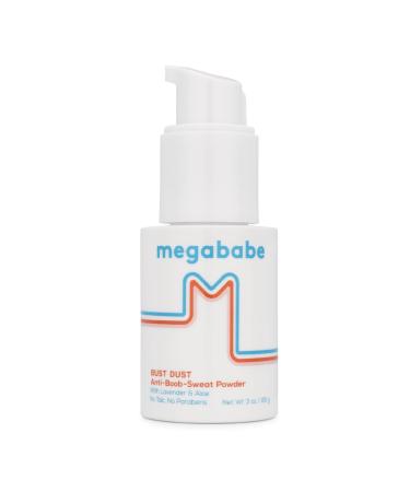 Megababe Sweat Absorbing Body Powder - Bust Dust | with Applicator Pump | Talc-Free  All Natural | 3 oz