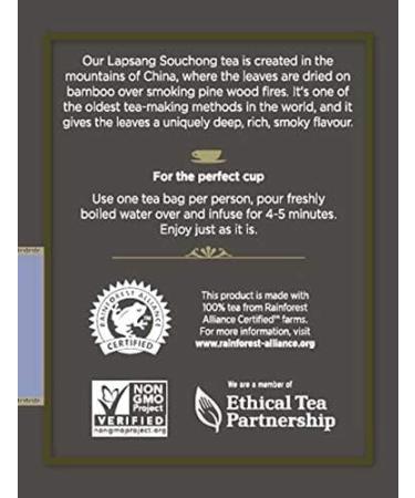 Taylors of Harrogate Lapsang Souchong Tea Individually Wrapped & Tagged Tea Bags - Pack of 6 X 20 TEA BAGS - Buy Online on GoSupps.com