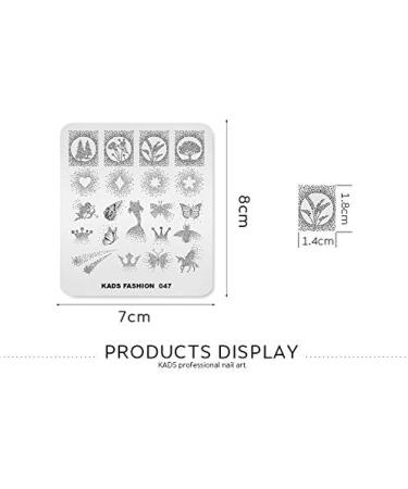 KADS Stamping Plate - Mermaid Nail Art Design Tool | Sparkling Betterfly Meteor Wing Stencil (FA047) - Buy Online on GoSupps.com