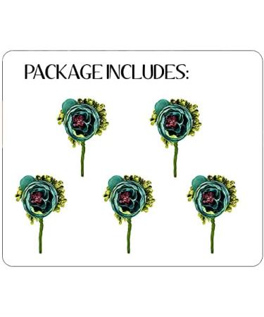 SHREEMEE Women Attractive Royal Look Artificial Rose Flower Bridal Wedding Hair Accessories/Hair Pins/Juda Pins for Women and Girls- Torquoise - Buy Online on GoSupps.com