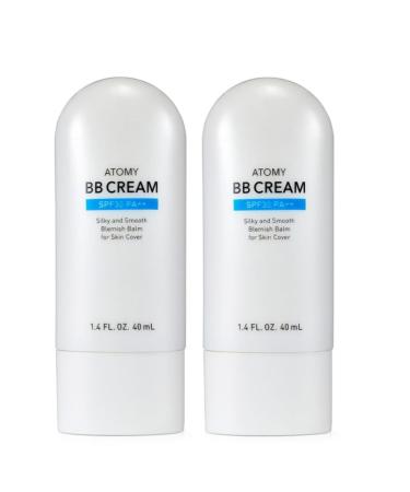 A.t.o.m.y BB Cream SPF 30 PA++ Radiant Coverage with Hydrating & Anti-Aging Benefits | Lightweight Korean Beauty Balm (1.35 fl oz) x 2pcs two