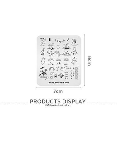KADS Nail Art Stamping plate Nail Template Nail Art Design Tool Nail DIY Design Image Plate (SU005) - Buy Online on GoSupps.com