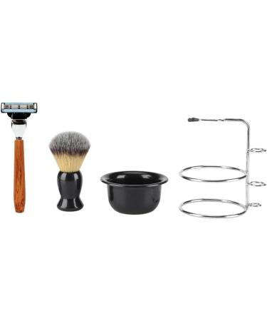 Premium HRTC Men's Shaving Brush Set - Stainless Steel Razor Holder Manual Shaving Brush & Soap Bowl - Perfect Gift for Grooming Enthusiasts - Buy Online on GoSupps.com
