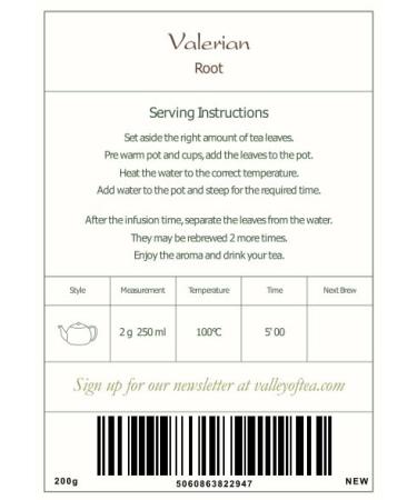 Buy Valerian Root Herbal Tea - Soothing Biological Herbs Tea - Valeriana Officinalis - 200g Pack - International Shipping Available - Buy Online on GoSupps.com