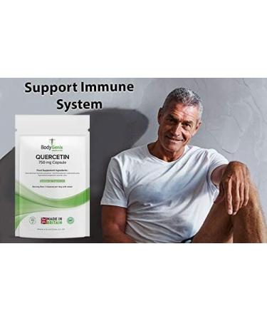 Bodygenix Quercetin 750mg Veg Capsules | UK Manufactured Energy Booster Supplement (120) | 4 Month Supply - Buy Online on GoSupps.com