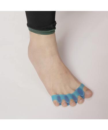 Toe Straighteners & Toe Separators - Bunion Corrector Gel Spacers for Hammer Toes | 2 Pairs - White & Blue - Buy Online on GoSupps.com