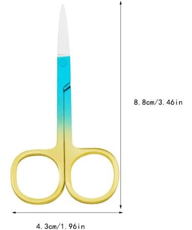 IOIUSKKU Nail Cuticle Nippers Stainless Steel Scissors Eyebrow Trimmer Trimming Tool Spray Blue Gold - Buy Online on GoSupps.com