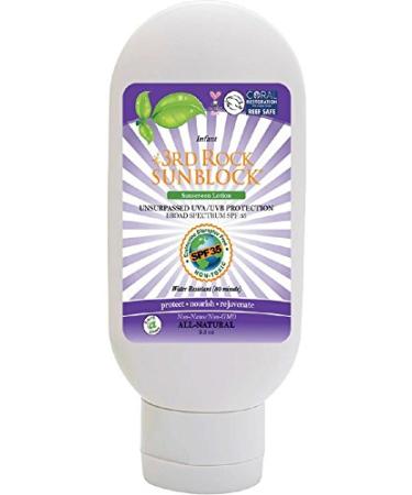 3rd Rock Sunblock Sunscreen Lotion SPF 35 Plus for Kids Children & Infants / 3.3 OZ Scented / All Natural & Organic Zinc Sunscreen / Aromatherapeutic Chemical Free Sun Protection / Face Body Baby Sunscreen Lotion with Mo...