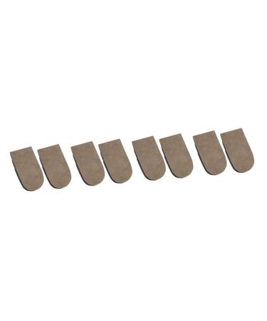 FOMIYES 4 Pairs Inner Heightening Half Pad Invisible Pads Footed Pads Finger Splints Sports Heel Pads Insole Adhesive Heel Lifts Rubber Tool Suede Universal Men and Women