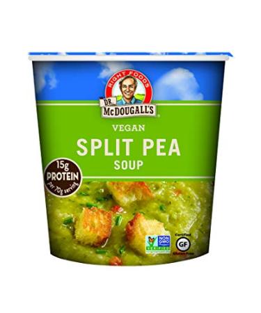 Dr. McDougall's Right Foods Vegan Split Pea Soup, 2.5 Ounce Cups (Pack of 6)