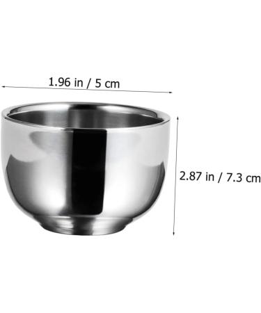 FRCOLOR Stainless Steel Castle Foam Shaving Cup - 7.3x5cm - Durable Tool for Men | Shaving Cream & Soap Container - Buy Online on GoSupps.com