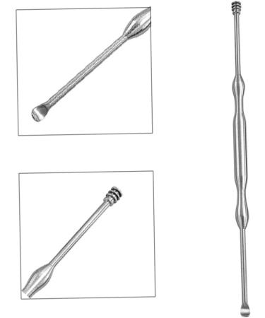 5pcs Stainless Steel Ear Cleaners Set - Ear Wax Removal Curette Kit | Hemoton Earpick Set with Visible Detergent - Silver Ear Spoon and Earplugs - Buy Online on GoSupps.com