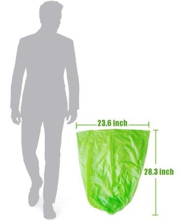 Compostable Garbage Bags 50L - 60 Counts Organic Waste Bags for Kitchen & Garden - Eco-Friendly Thick Green Waste Solutions - Buy Online on GoSupps.com