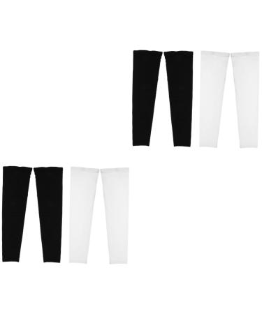 FOMIYES 4 Pairs Basketball Leg Protection Spandex Running Ice Silk Sleeves