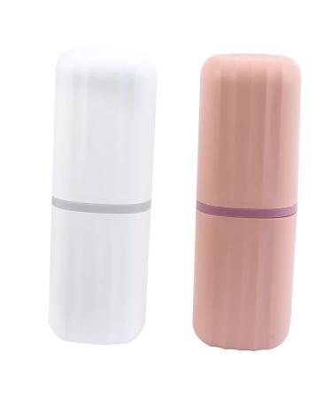 Beaupretty 2 Pieces Travel Wash Cup Toothbrush Container Bathroom Supplies Toothbrush Case Toothbrush Cup