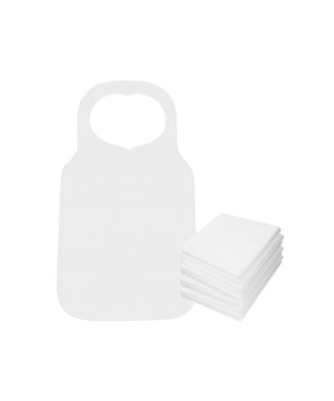 Kellegour 50PCs disposable bib adults disposable bibs for adults eating aps bibs for adults Esslatz with PE coating for adults seniors or children