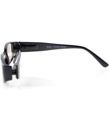 Stylish Computer Glasses for Women - Blue Light Filter Eyeglasses with Crystals | Black 0.0x - Buy Online on GoSupps.com