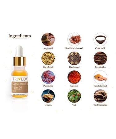 Buy TRIVEDA Kumkumadi Face Oil (Pack of 2) - 15ml | Cold Pressed Argan & Saffron Oil | Reduces Dark Spots Pigmentation & Dull Skin - Shop Internationally - Buy Online on GoSupps.com